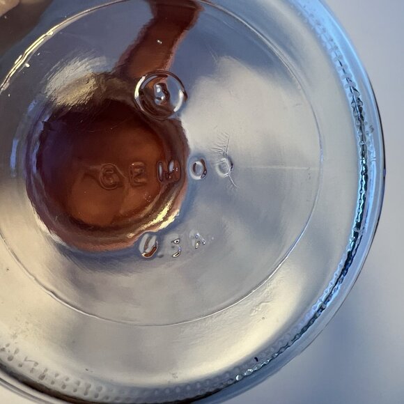 GEMCO Vintage Glass Sugar Syrup Dispenser w/ Retro Pink Plastic Lid and Handle - Picture 3 of 8